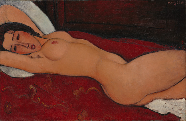 reclining nude 1917 - Amedeo Modigliani Paintings
